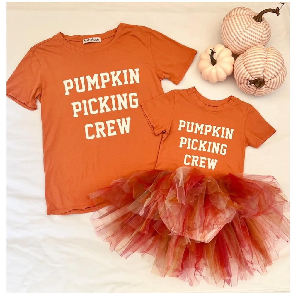 Brokedown Clothing Toddler Pumpkin Picking Crew Tee Size 12M